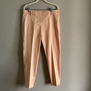 H&M Womens Casual Dress Pants Straight Leg Mid Rise Peach Size 6